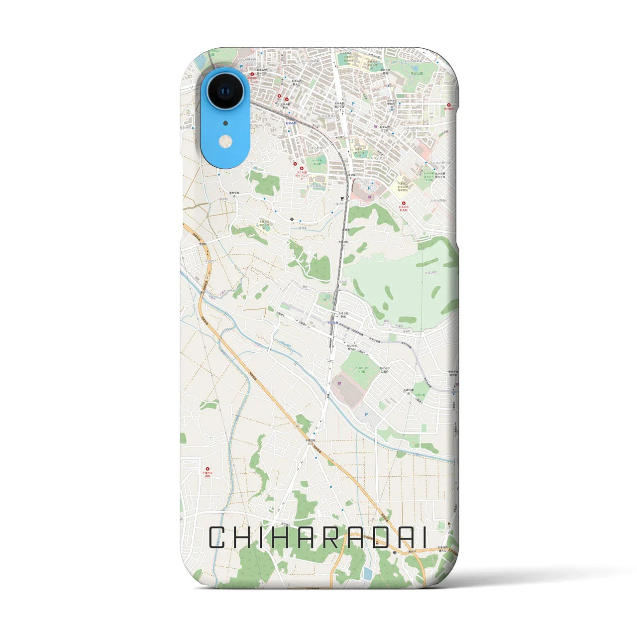 【ちはら台(千葉県)】地図柄iPhoneケース(バックカバータイプ)