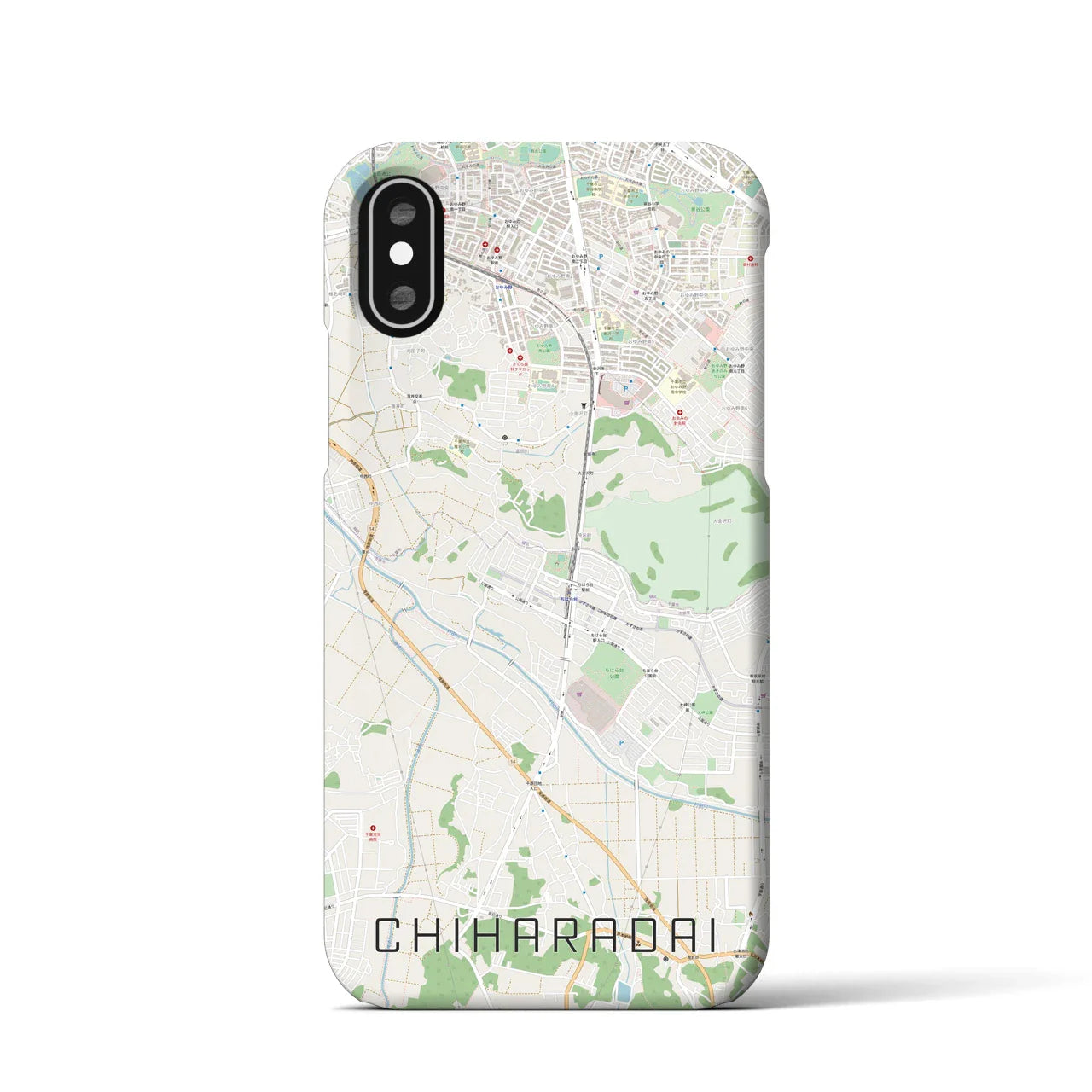 【ちはら台(千葉県)】地図柄iPhoneケース(バックカバータイプ)
