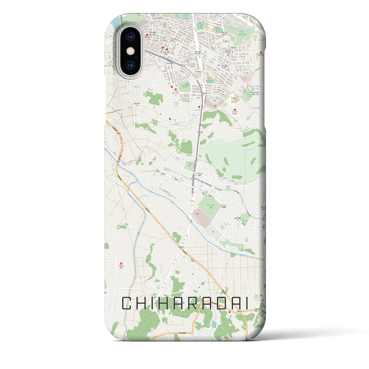 【ちはら台(千葉県)】地図柄iPhoneケース(バックカバータイプ)