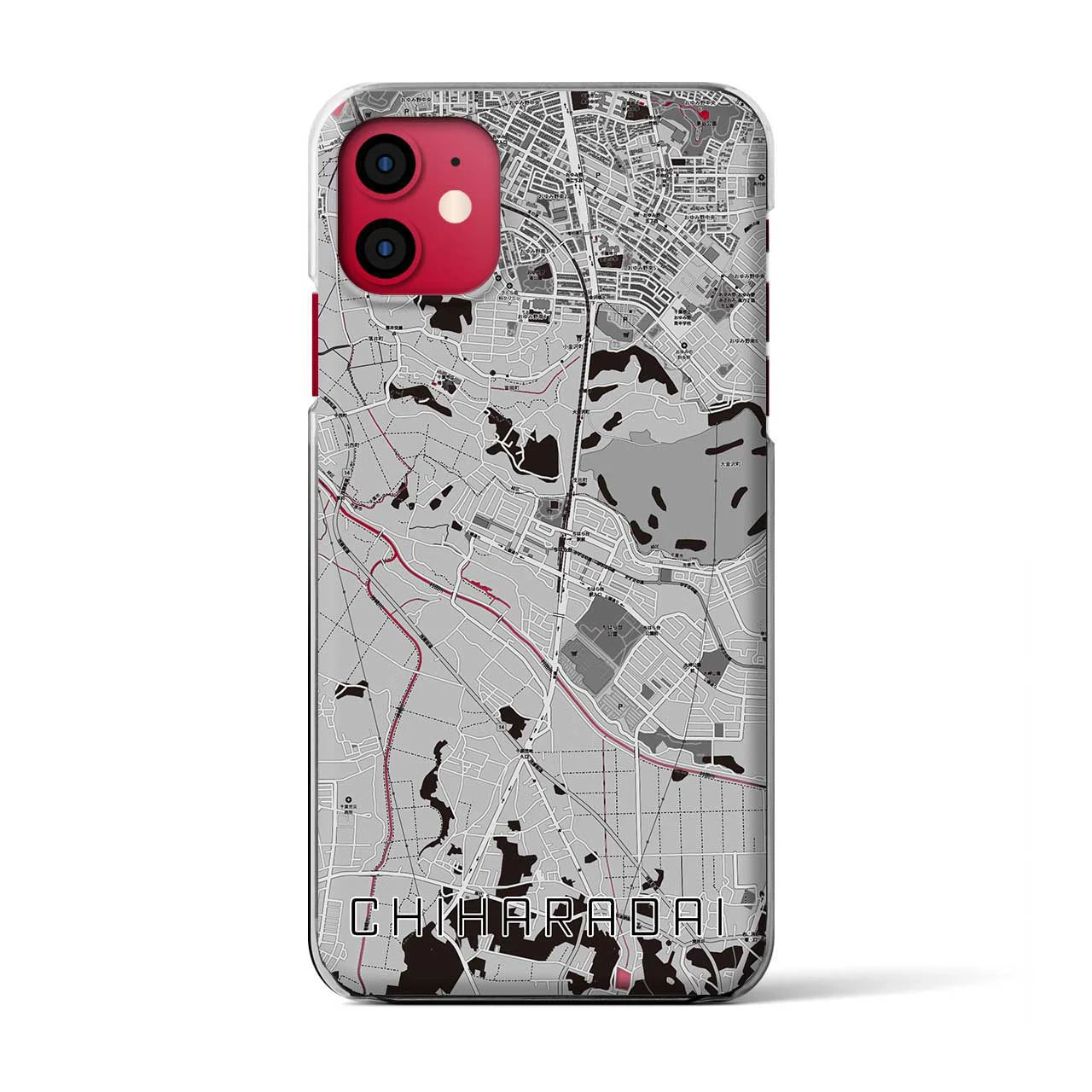 【ちはら台(千葉県)】地図柄iPhoneケース(クリアタイプ)