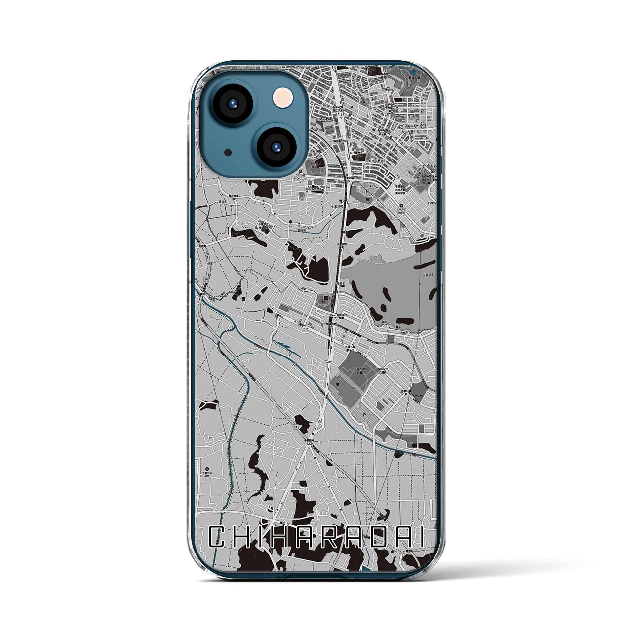 【ちはら台(千葉県)】地図柄iPhoneケース(クリアタイプ)