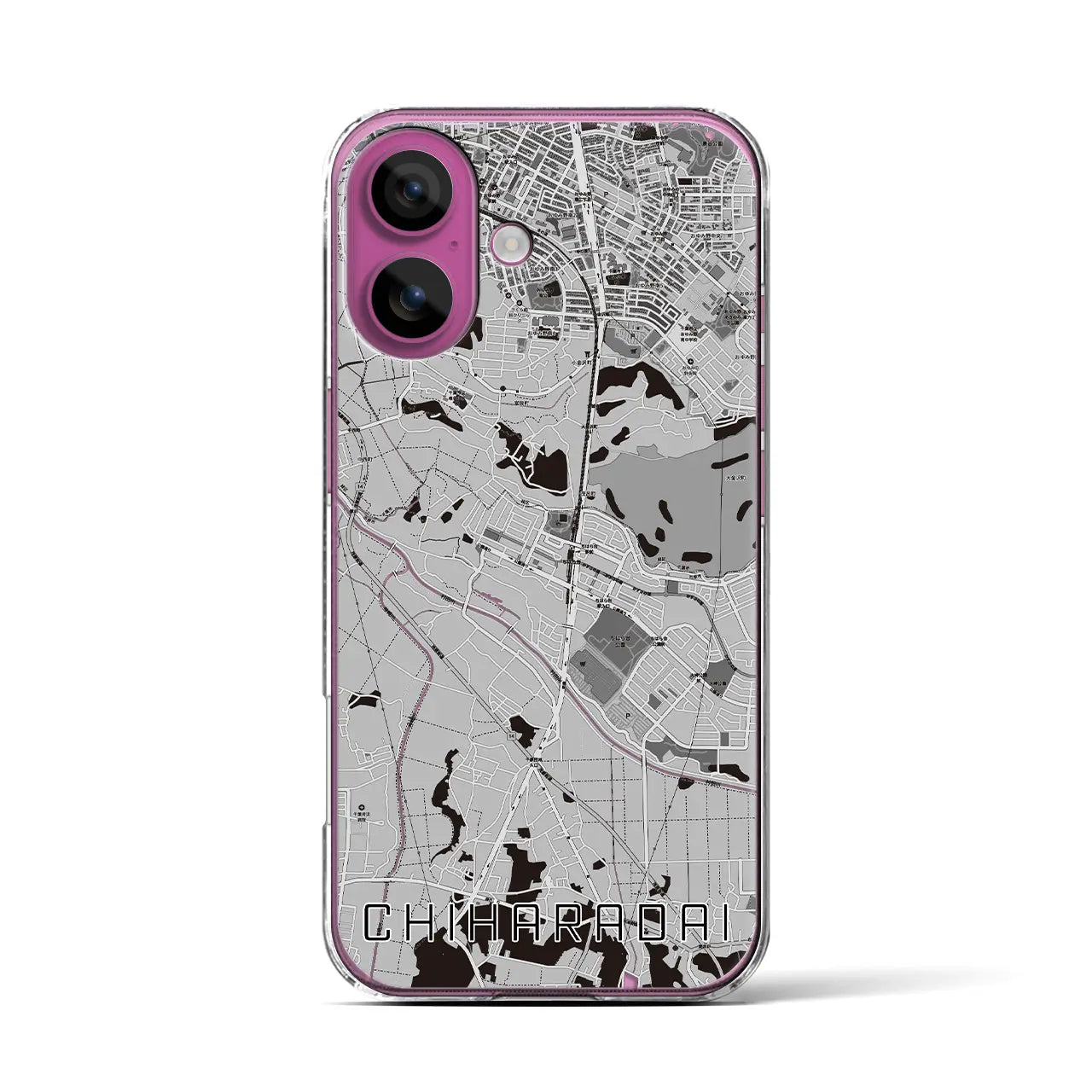 【ちはら台(千葉県)】地図柄iPhoneケース(クリアタイプ)