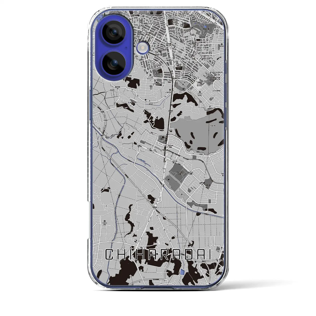 【ちはら台(千葉県)】地図柄iPhoneケース(クリアタイプ)