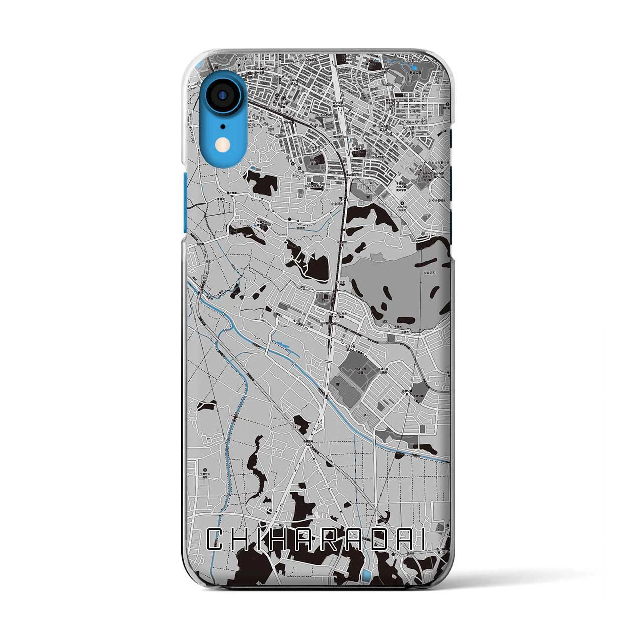 【ちはら台(千葉県)】地図柄iPhoneケース(クリアタイプ)