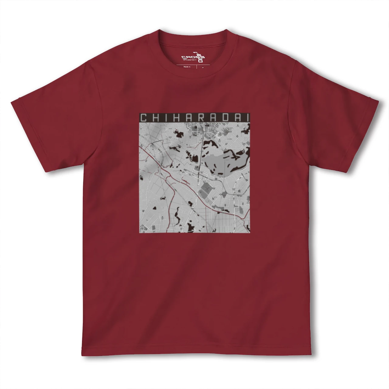 【ちはら台(千葉県)】地図柄ヘビーウェイトTシャツ