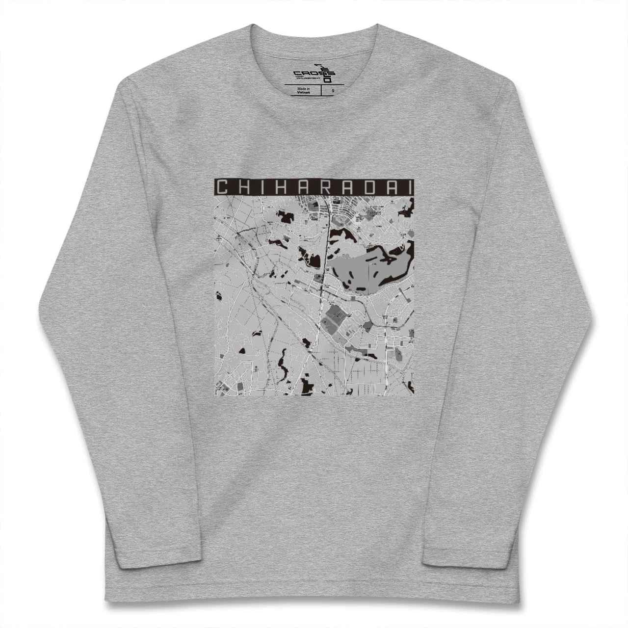 【ちはら台(千葉県)】地図柄ロングスリーブTシャツ
