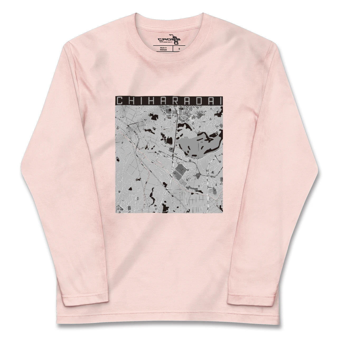 【ちはら台(千葉県)】地図柄ロングスリーブTシャツ