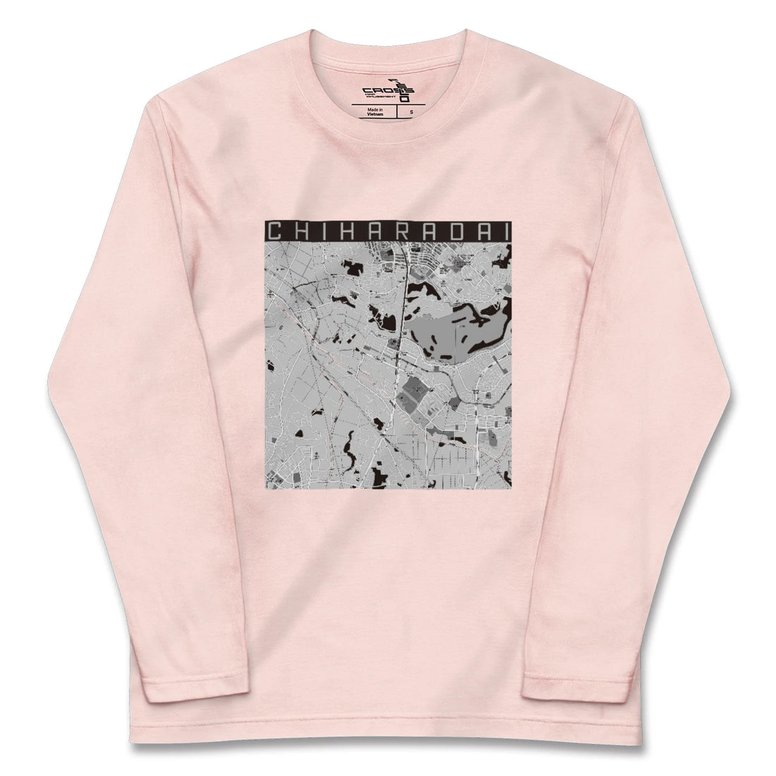 【ちはら台(千葉県)】地図柄ロングスリーブTシャツ