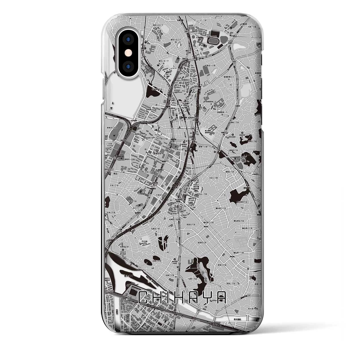 【千早(福岡県)】地図柄iPhoneケース(クリアタイプ)