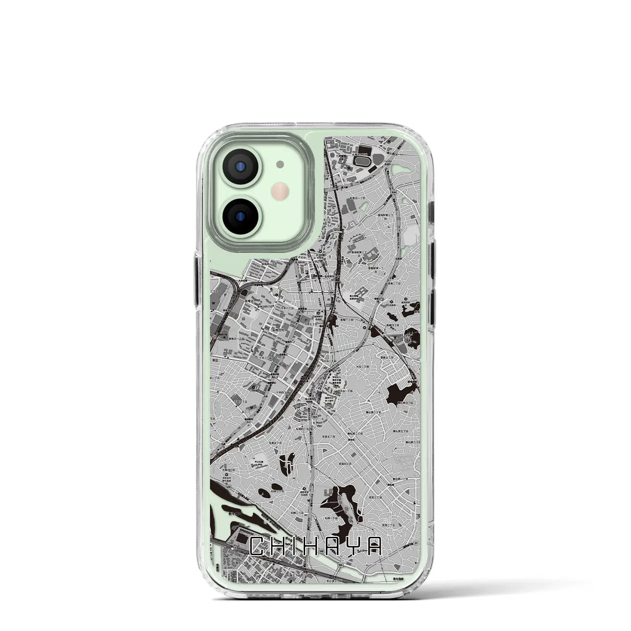 【千早(福岡県)】地図柄iPhoneケース(MagSafeタイプ)