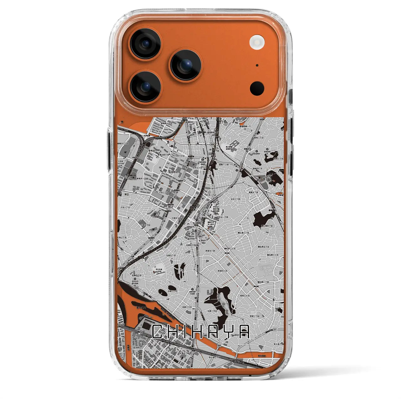 【千早(福岡県)】地図柄iPhoneケース(MagSafeタイプ)