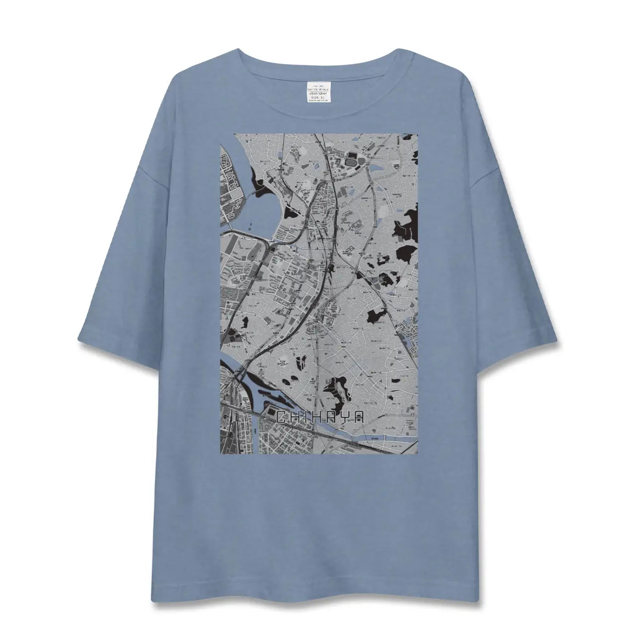 【千早(福岡県)】地図柄ビッグシルエットTシャツ