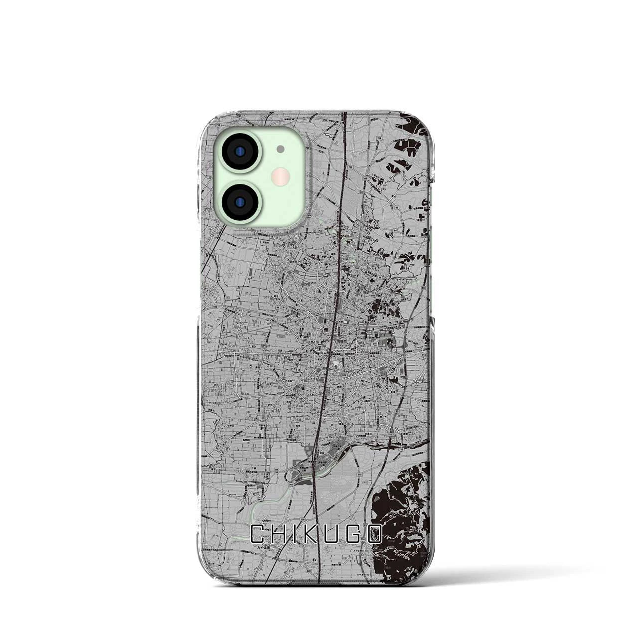 【筑後(福岡県)】地図柄iPhoneケース(クリアタイプ)