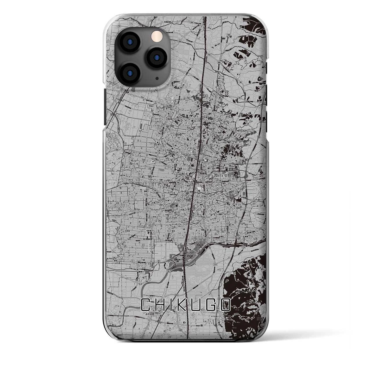 【筑後(福岡県)】地図柄iPhoneケース(クリアタイプ)