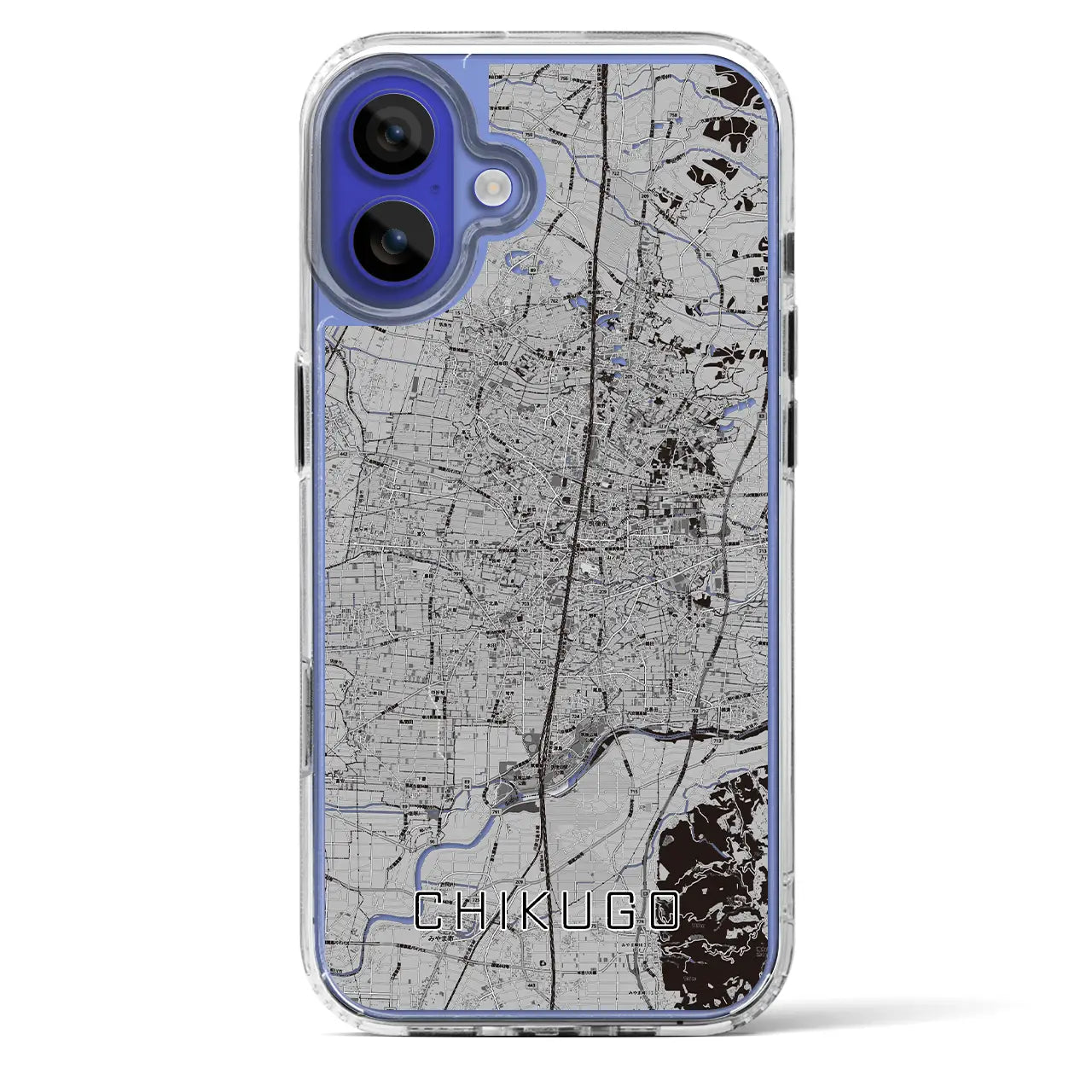 【筑後(福岡県)】地図柄iPhoneケース(MagSafeタイプ)