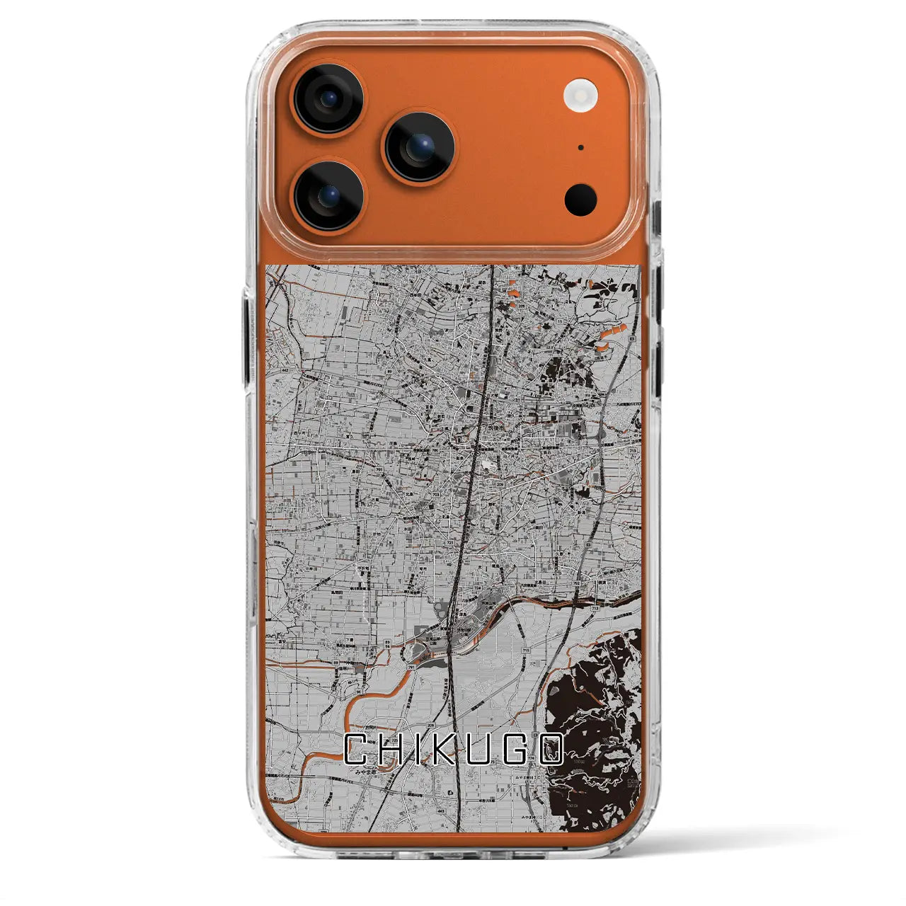 【筑後(福岡県)】地図柄iPhoneケース(MagSafeタイプ)