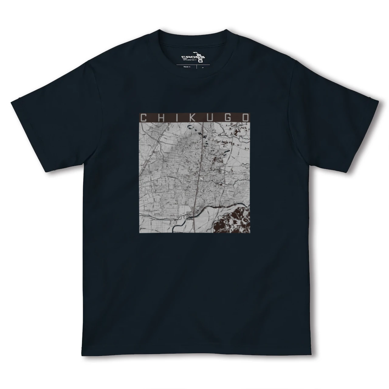 【筑後(福岡県)】地図柄ヘビーウェイトTシャツ