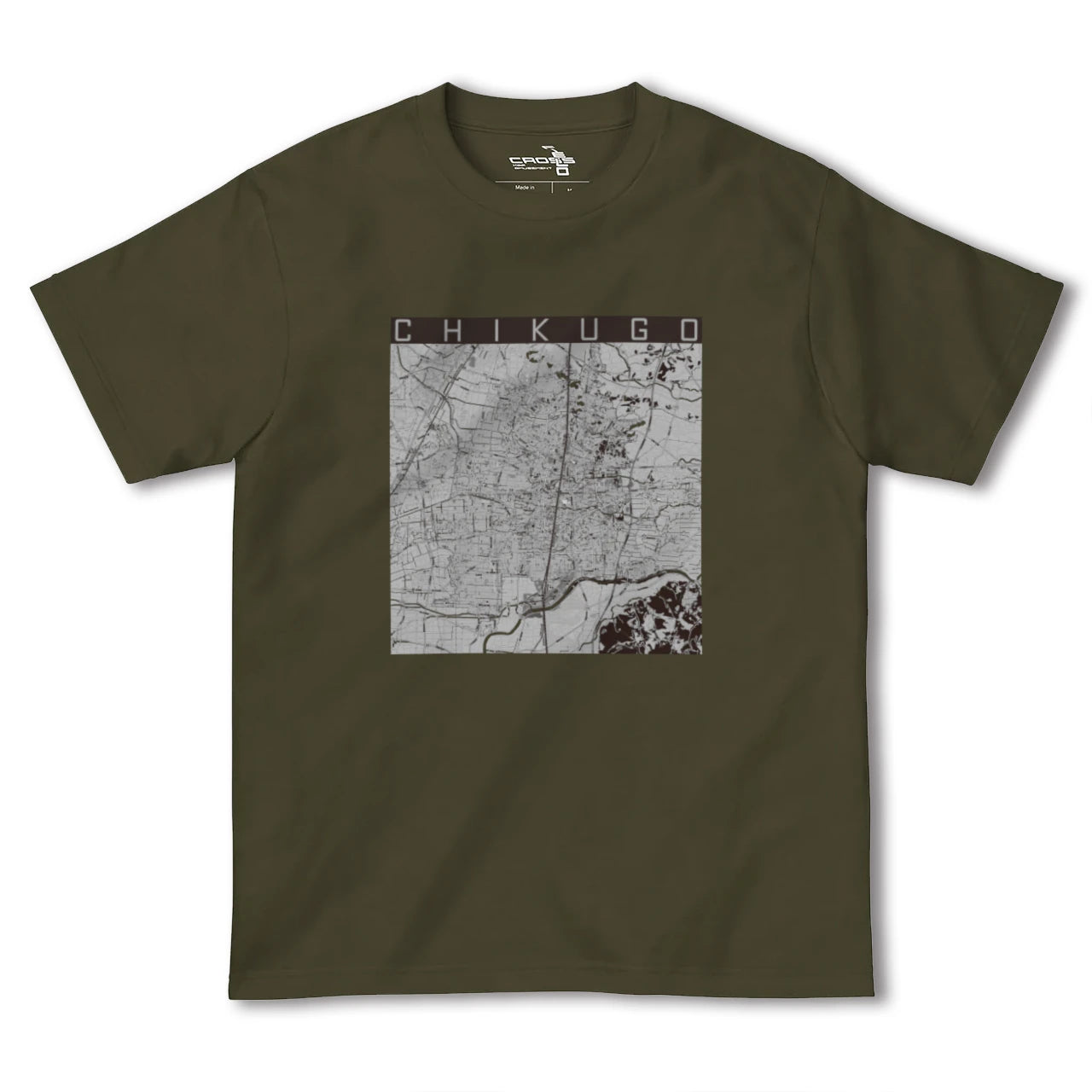 【筑後(福岡県)】地図柄ヘビーウェイトTシャツ