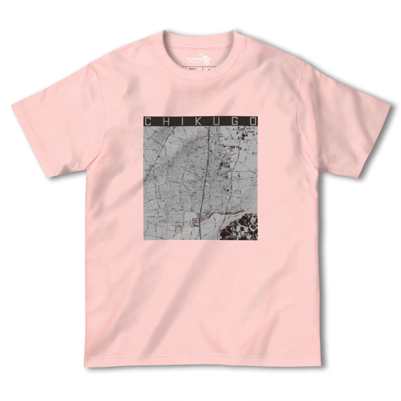 【筑後(福岡県)】地図柄ヘビーウェイトTシャツ