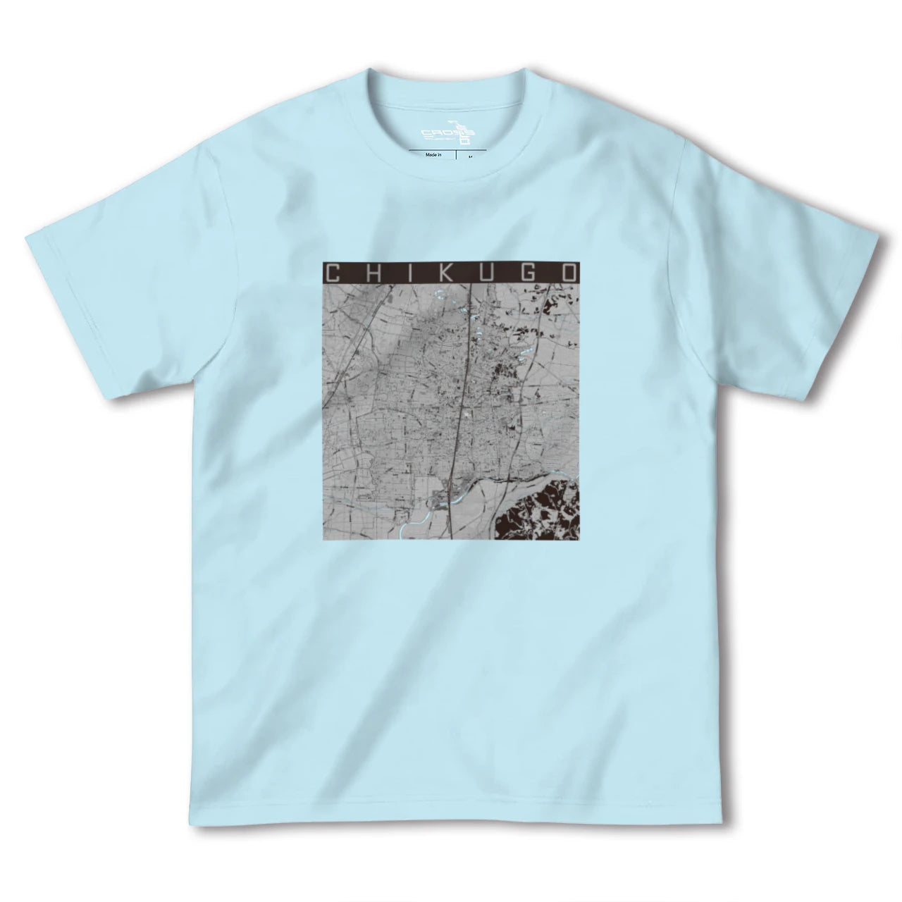 【筑後(福岡県)】地図柄ヘビーウェイトTシャツ