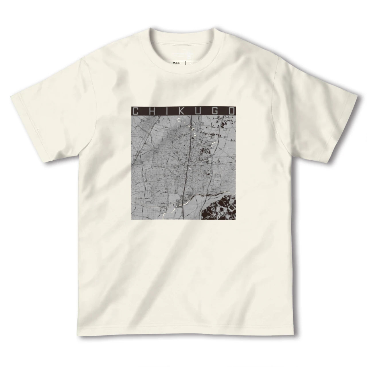 【筑後(福岡県)】地図柄ヘビーウェイトTシャツ