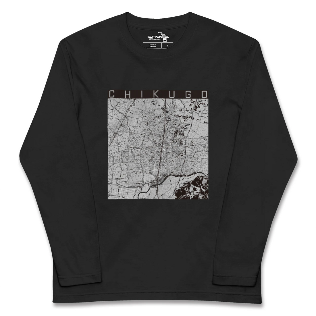 【筑後(福岡県)】地図柄ロングスリーブTシャツ