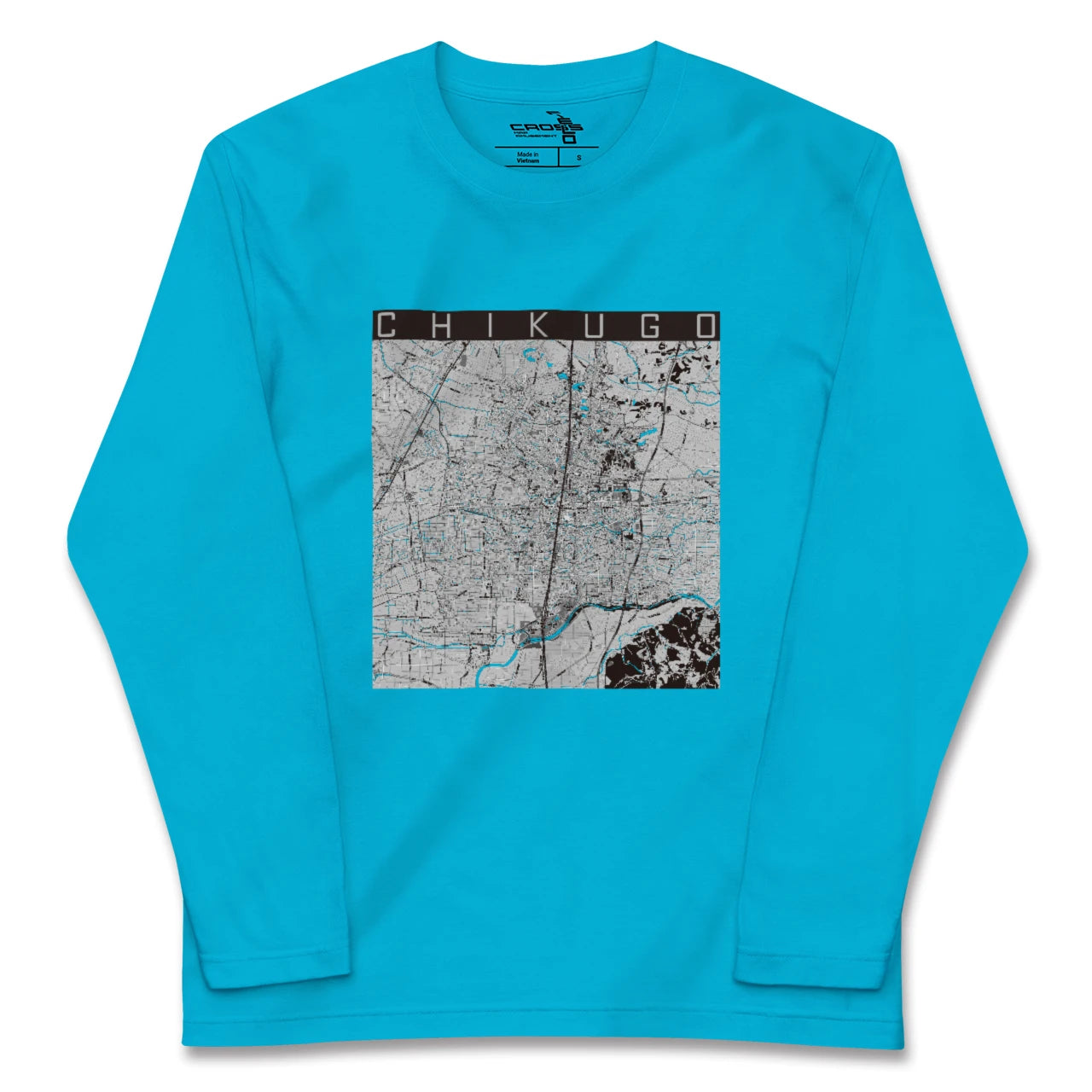 【筑後(福岡県)】地図柄ロングスリーブTシャツ