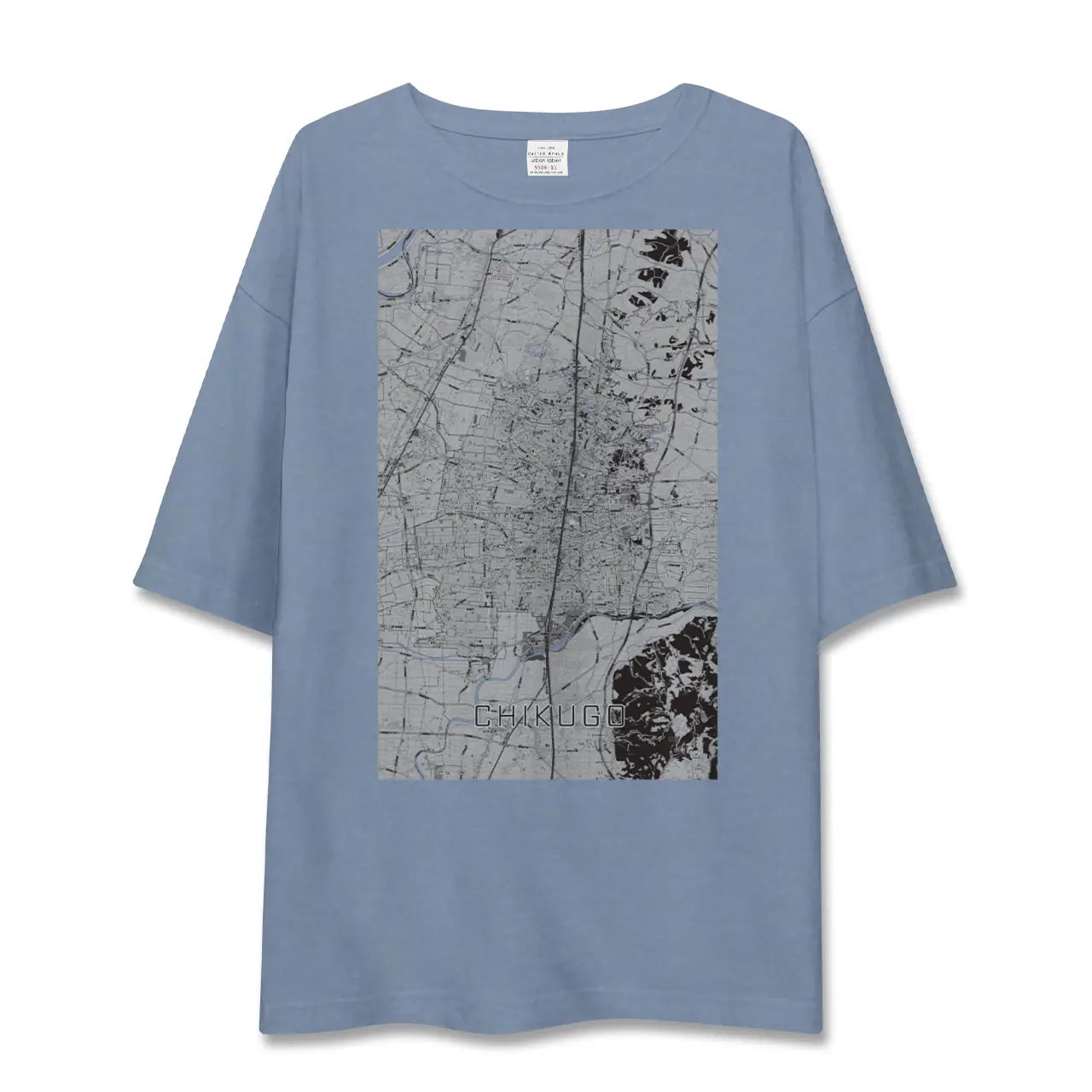 【筑後(福岡県)】地図柄ビッグシルエットTシャツ
