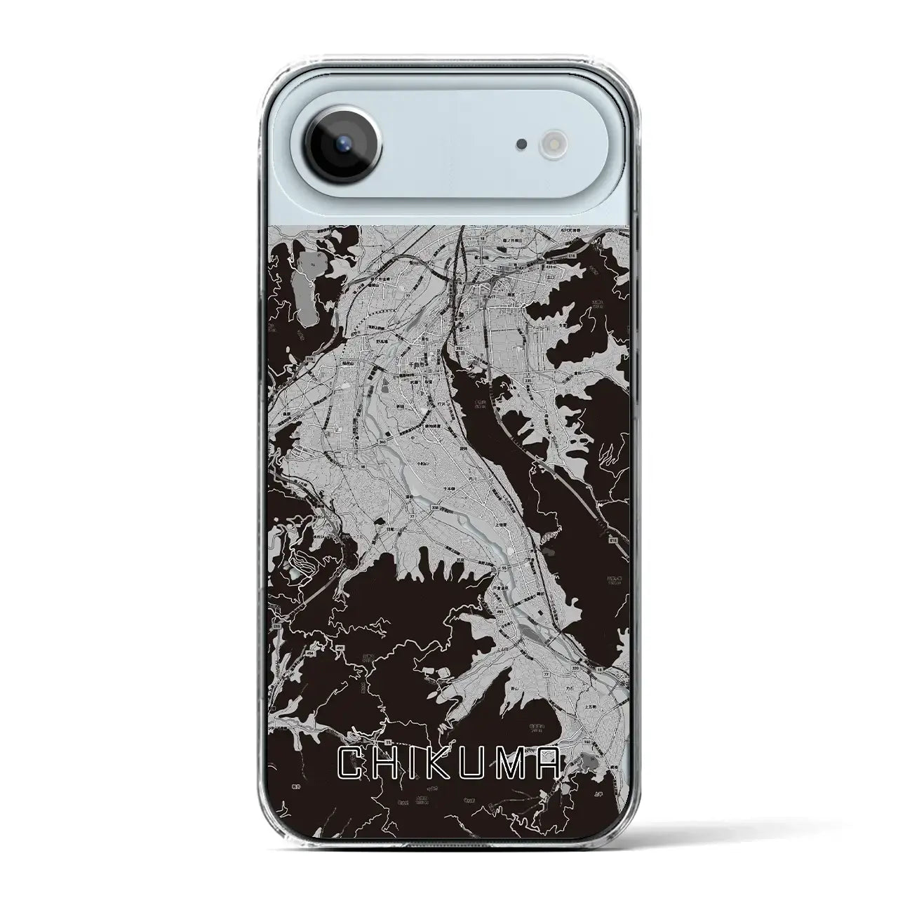 【千曲(長野県)】地図柄iPhoneケース(クリアタイプ)