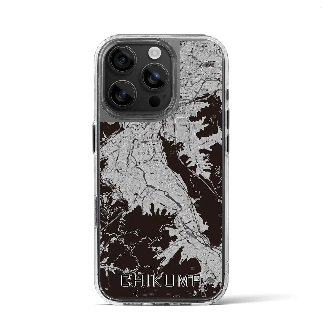 【千曲(長野県)】地図柄iPhoneケース(MagSafeタイプ)