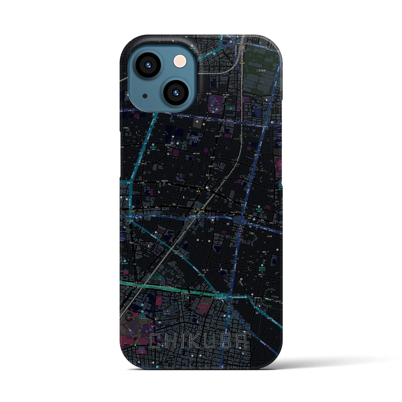 【千種(愛知県)】地図柄iPhoneケース(バックカバータイプ)