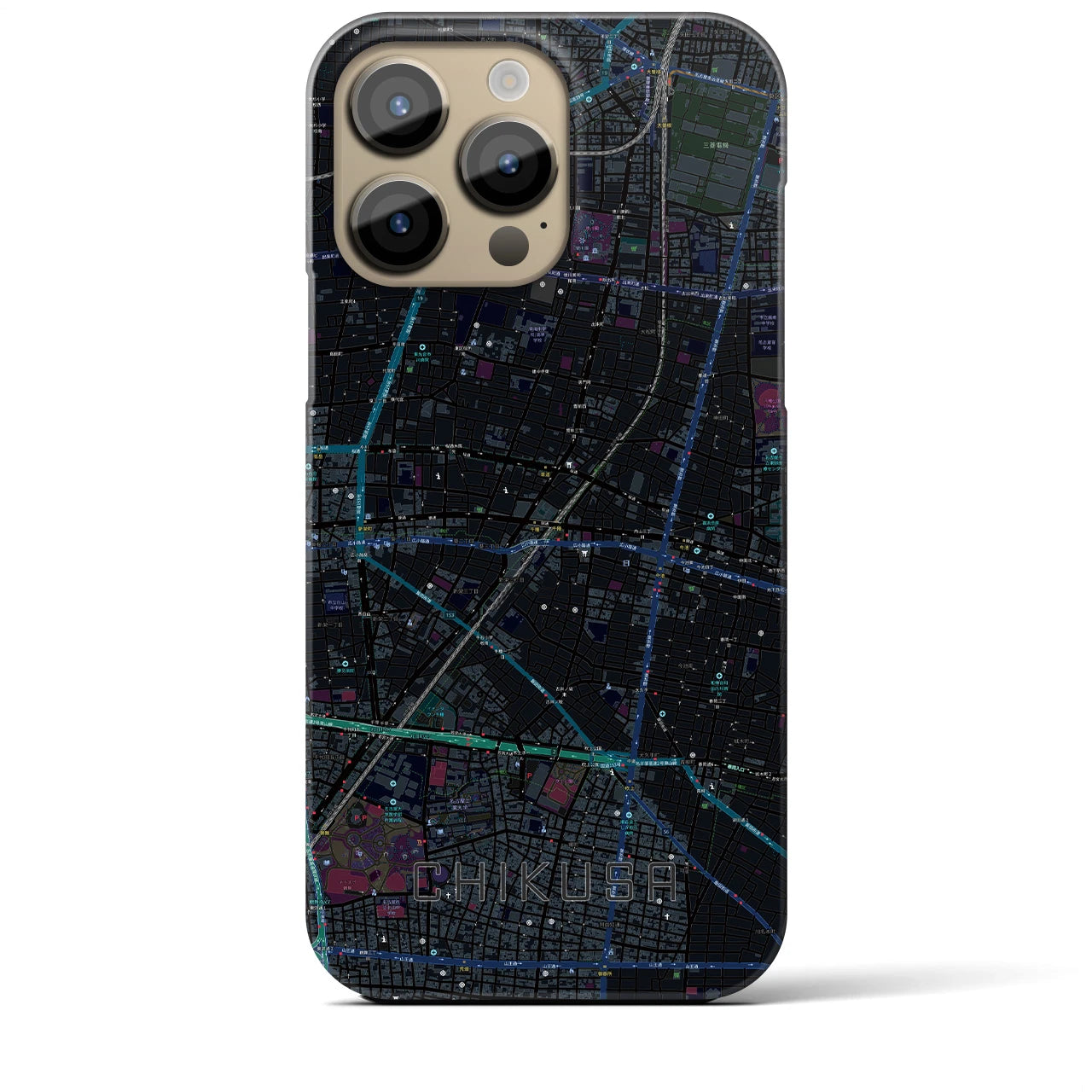 【千種(愛知県)】地図柄iPhoneケース(バックカバータイプ)