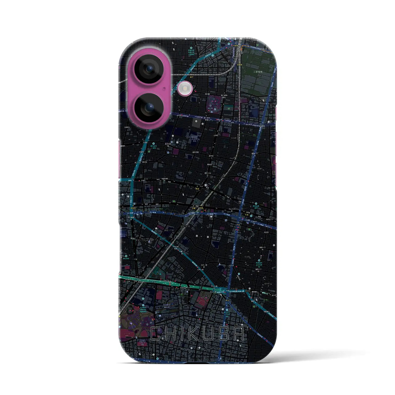 【千種(愛知県)】地図柄iPhoneケース(バックカバータイプ)