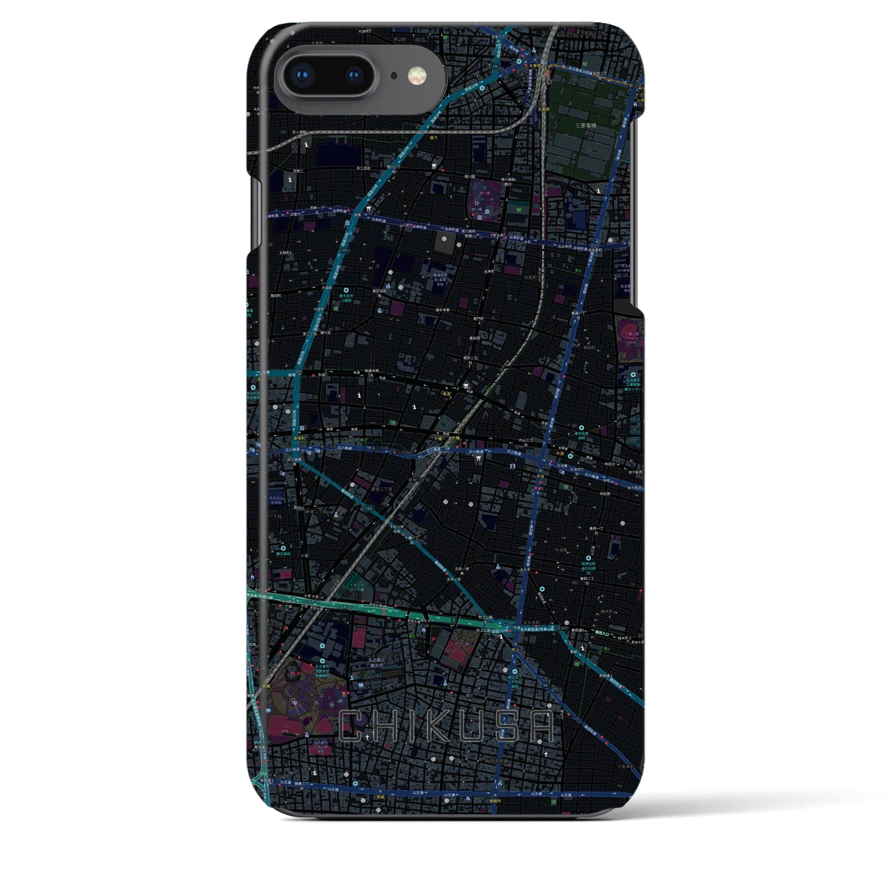 【千種(愛知県)】地図柄iPhoneケース(バックカバータイプ)