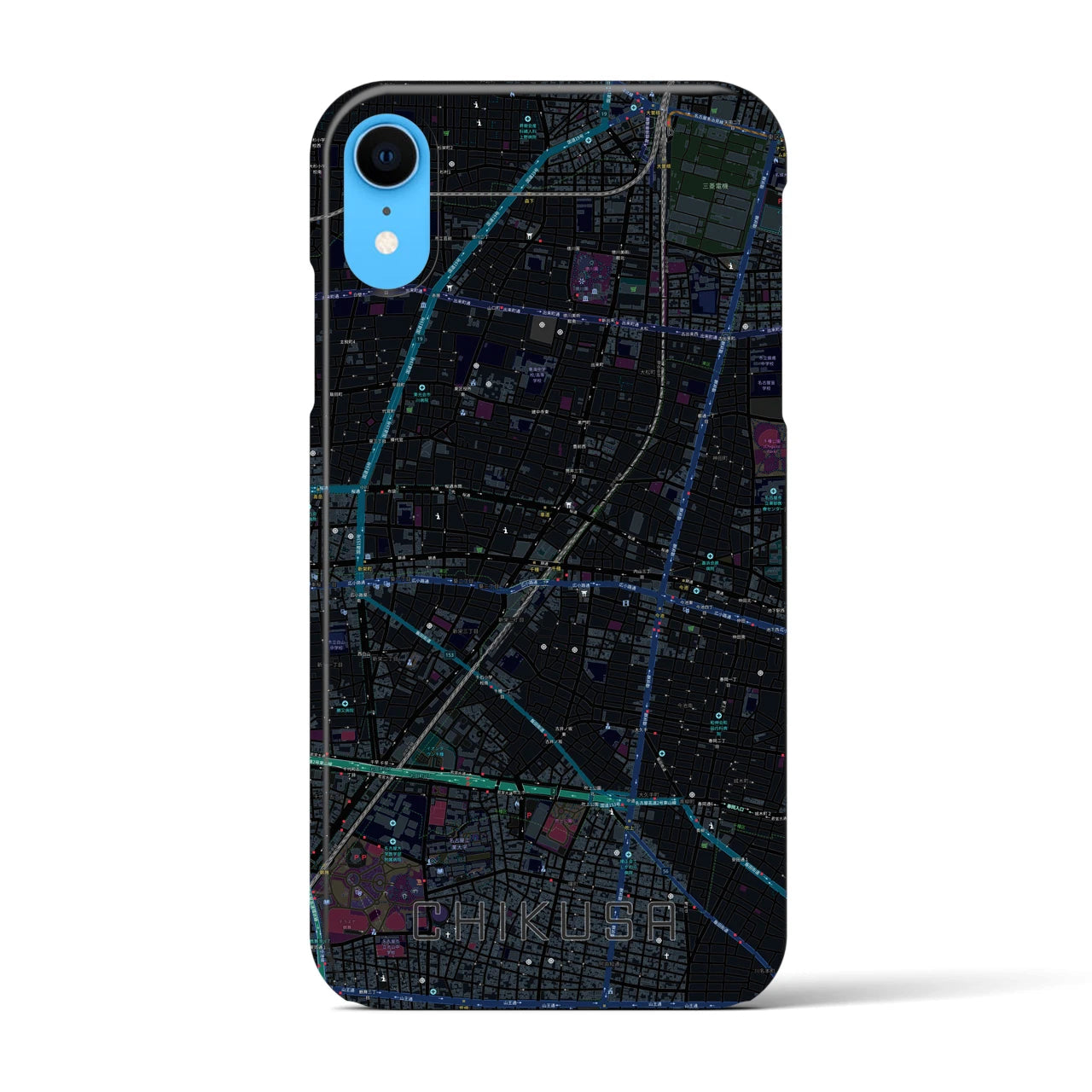 【千種(愛知県)】地図柄iPhoneケース(バックカバータイプ)