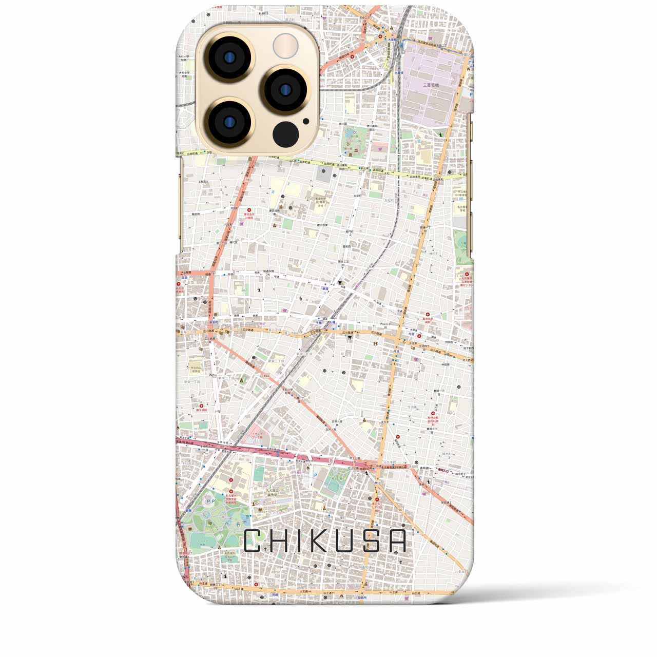 【千種(愛知県)】地図柄iPhoneケース(バックカバータイプ)