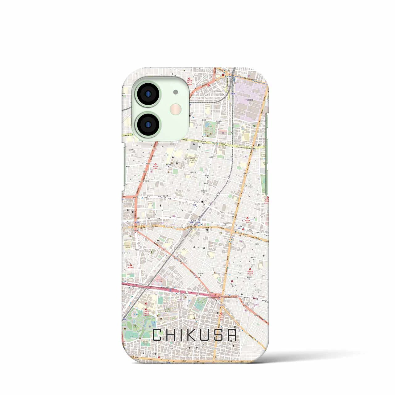 【千種(愛知県)】地図柄iPhoneケース(バックカバータイプ)