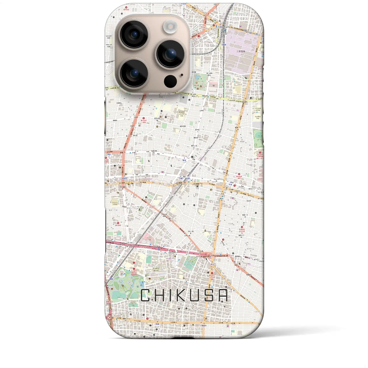 【千種(愛知県)】地図柄iPhoneケース(バックカバータイプ)