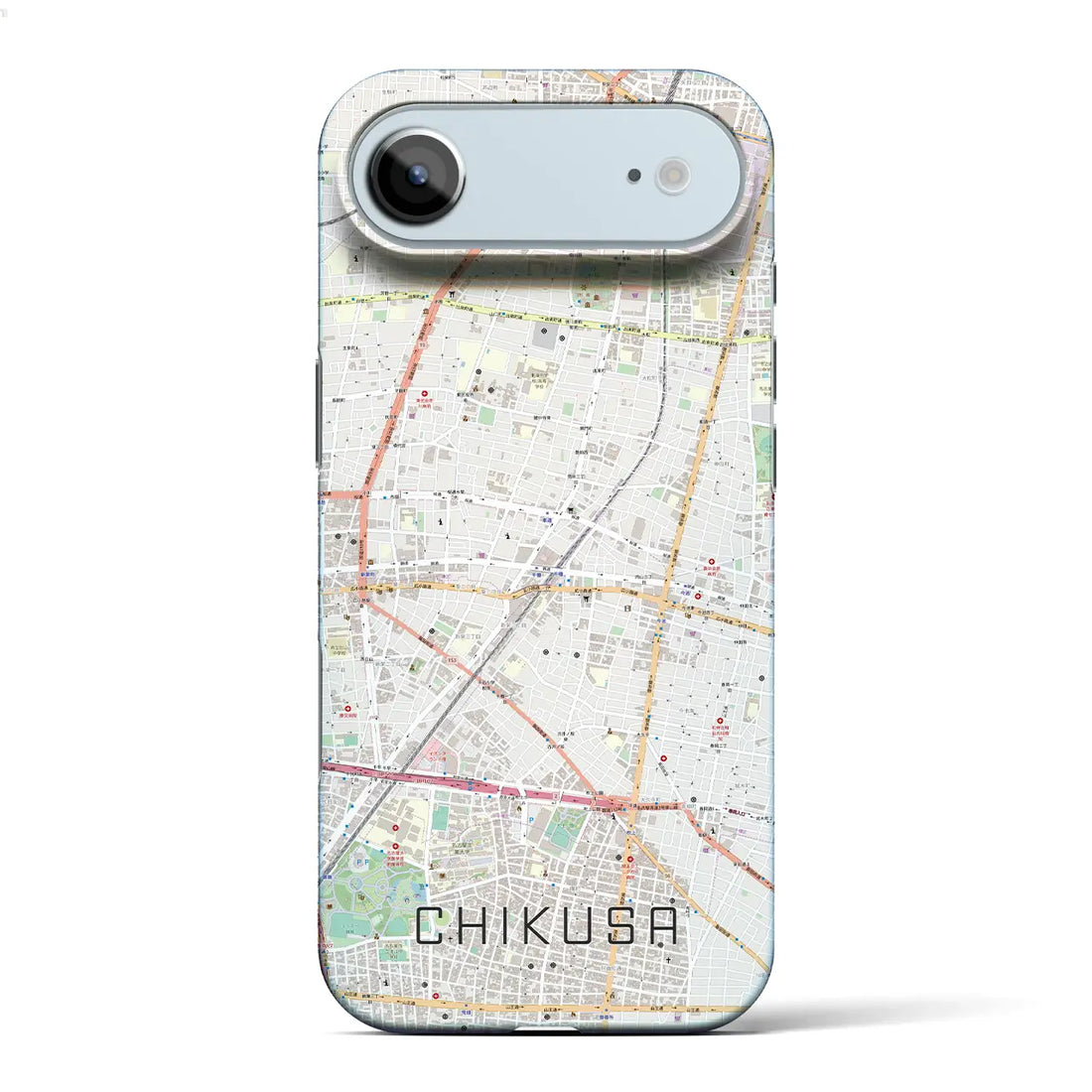 【千種(愛知県)】地図柄iPhoneケース(バックカバータイプ)ブラック・iPhone 17 Pro Max 用