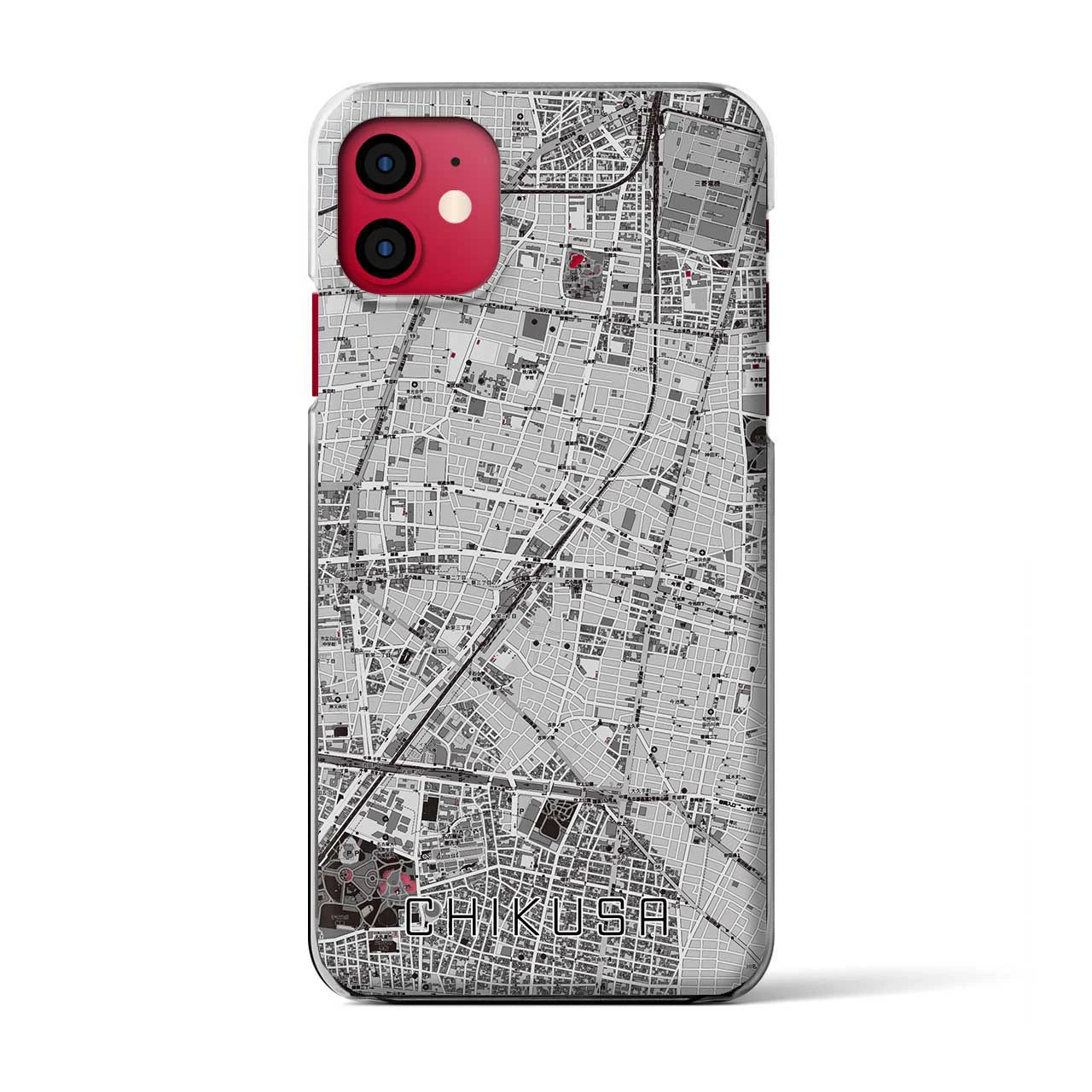 【千種(愛知県)】地図柄iPhoneケース(クリアタイプ)