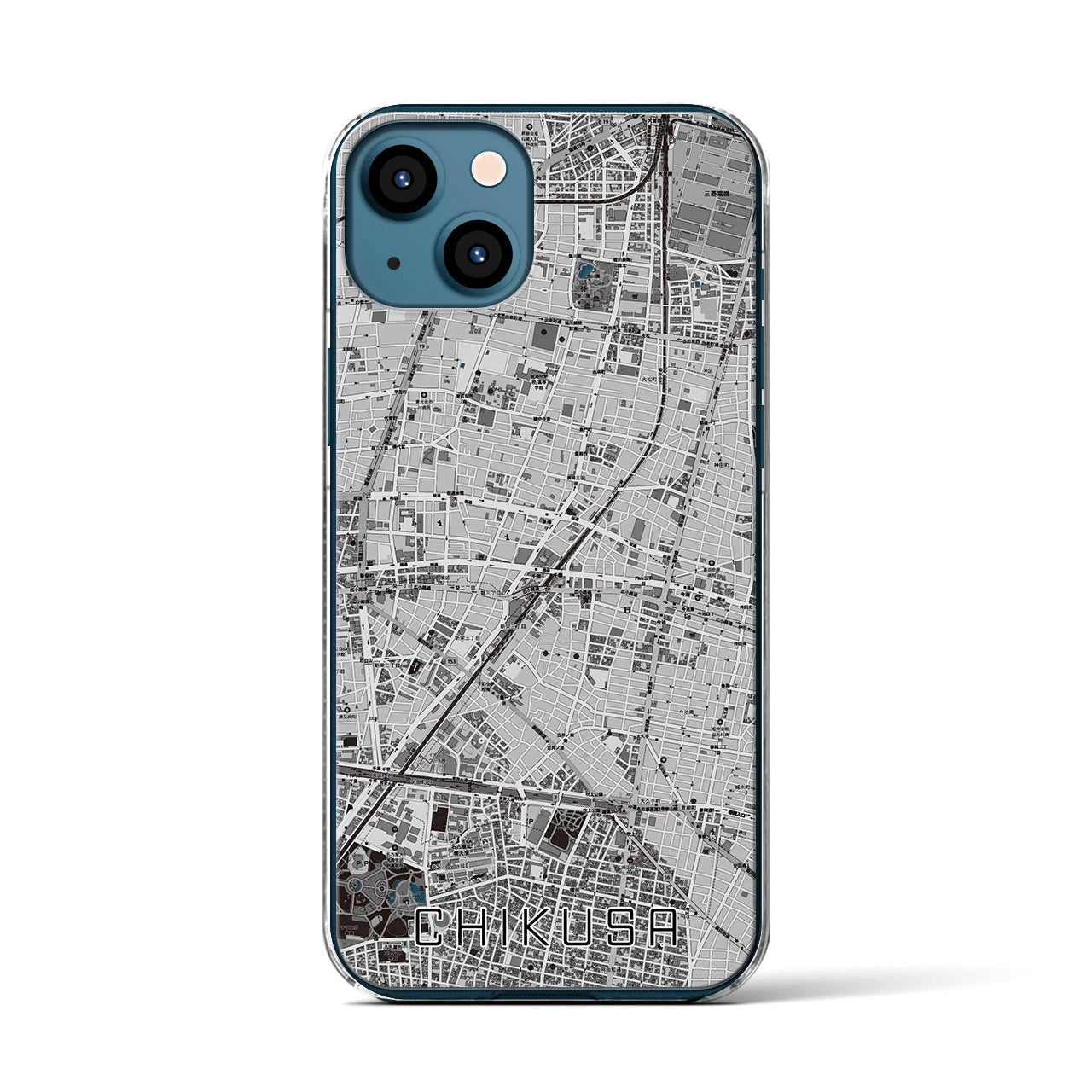 【千種(愛知県)】地図柄iPhoneケース(クリアタイプ)