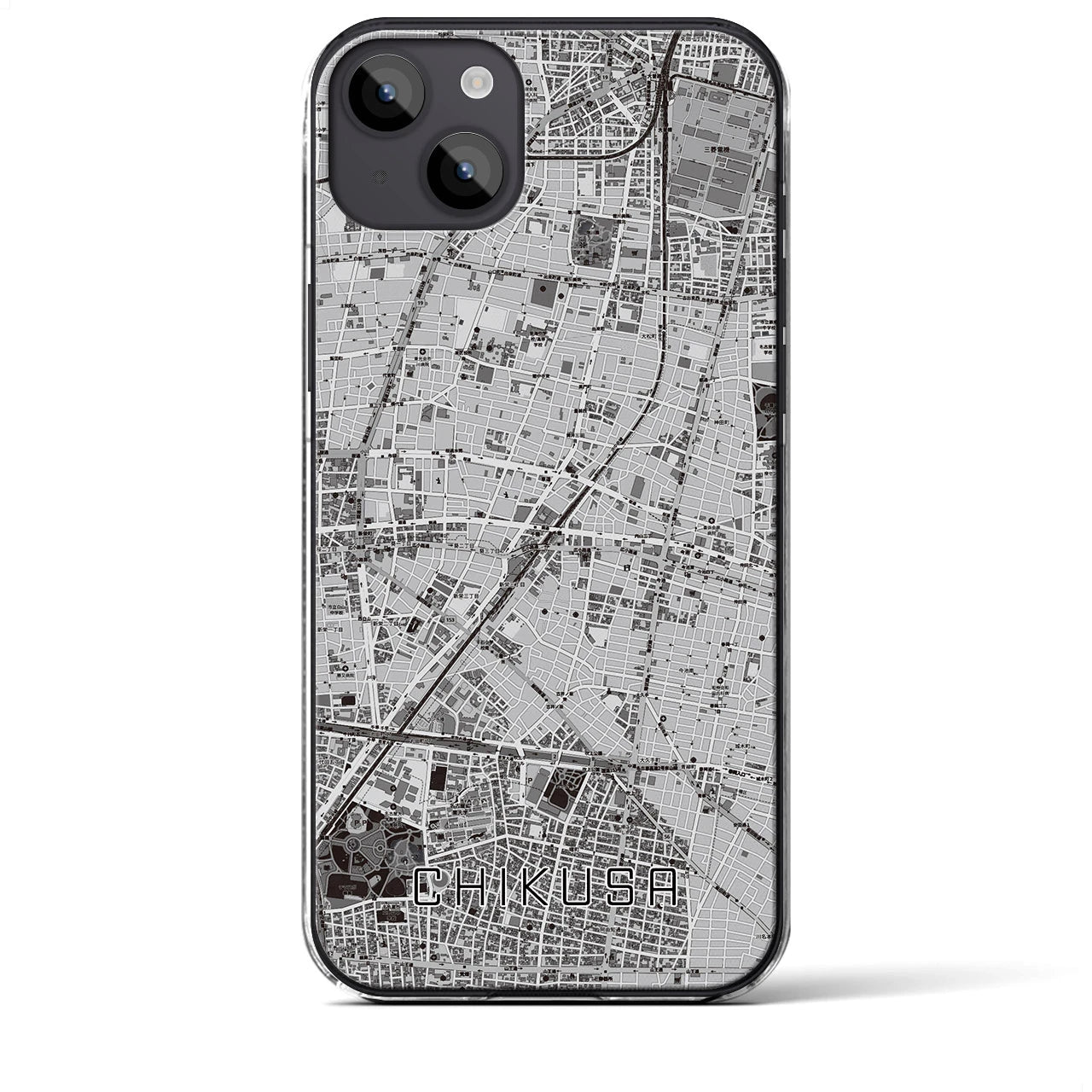 【千種(愛知県)】地図柄iPhoneケース(クリアタイプ)