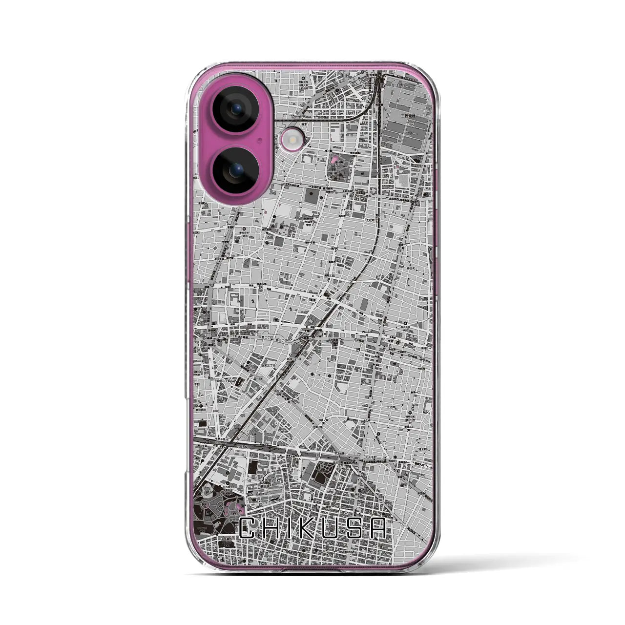 【千種(愛知県)】地図柄iPhoneケース(クリアタイプ)