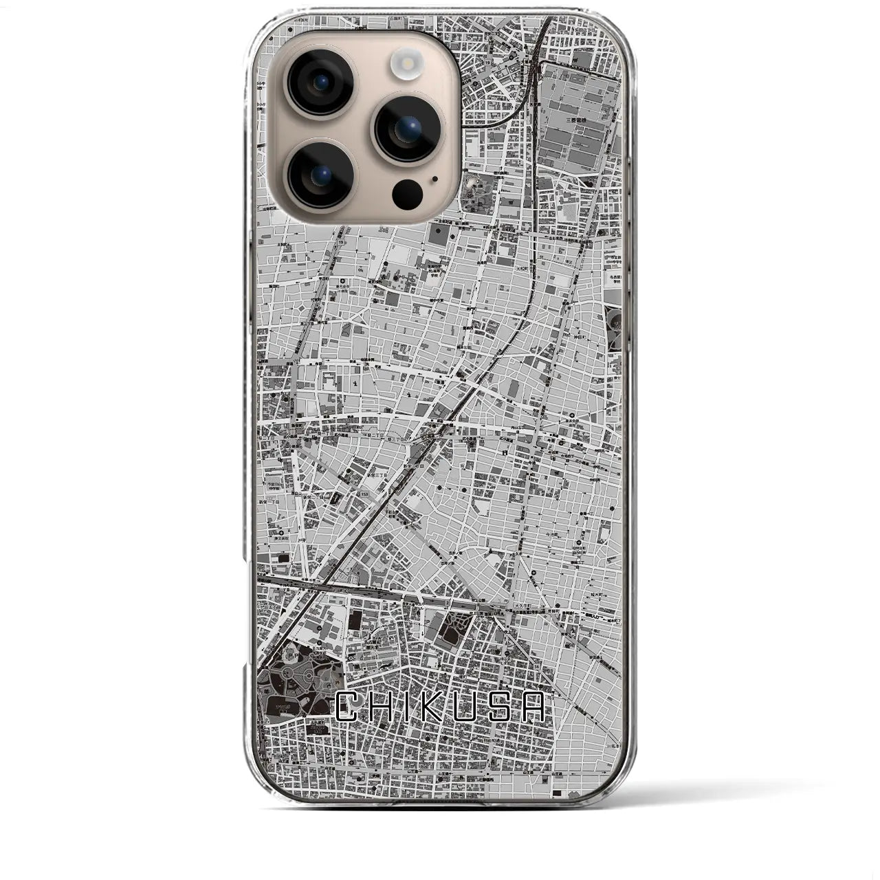 【千種(愛知県)】地図柄iPhoneケース(クリアタイプ)