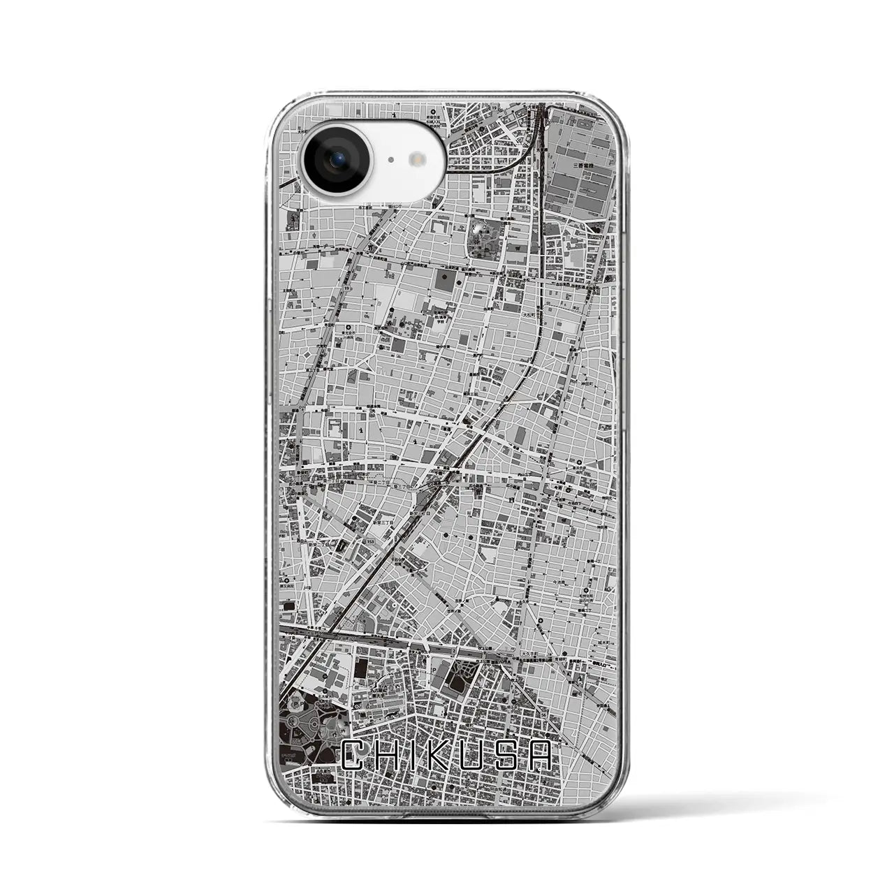 【千種(愛知県)】地図柄iPhoneケース(クリアタイプ)