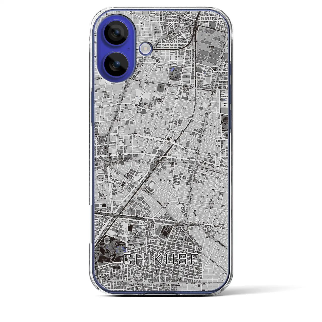 【千種(愛知県)】地図柄iPhoneケース(クリアタイプ)