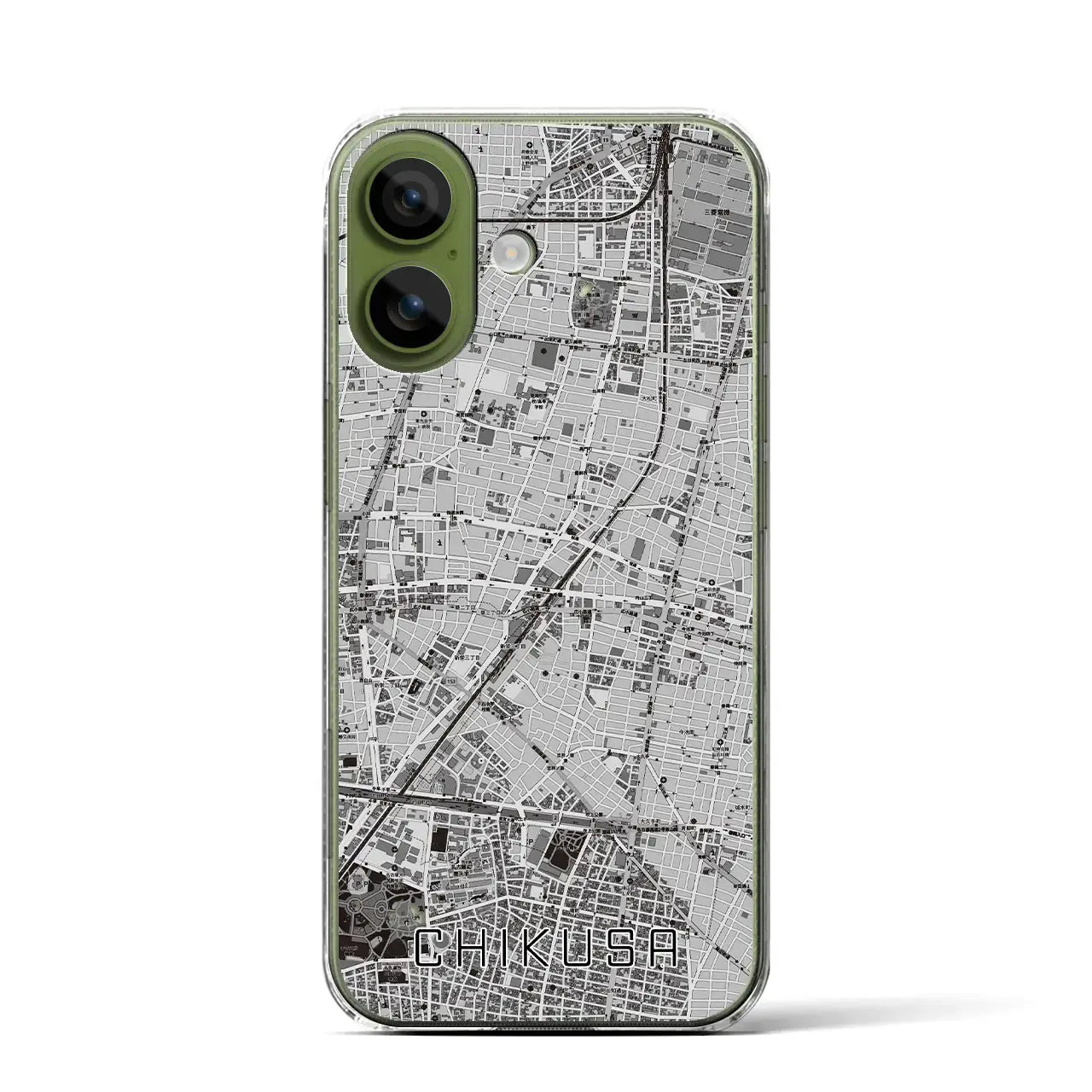 【千種(愛知県)】地図柄iPhoneケース(クリアタイプ)