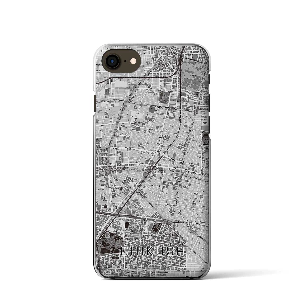 【千種(愛知県)】地図柄iPhoneケース(クリアタイプ)