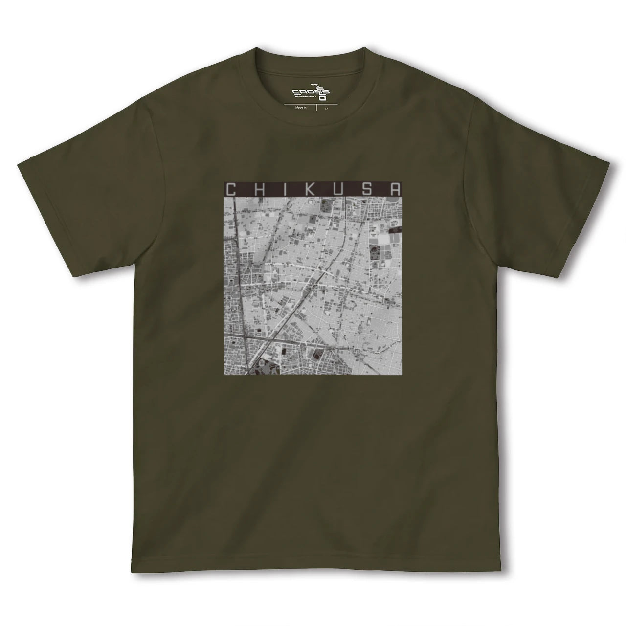 【千種(愛知県)】地図柄ヘビーウェイトTシャツ