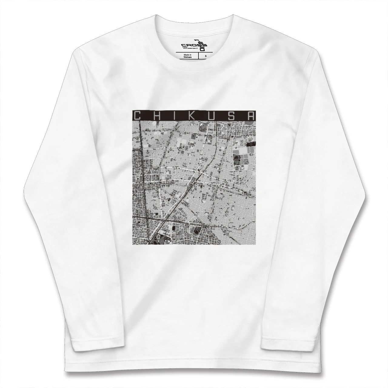 【千種(愛知県)】地図柄ロングスリーブTシャツ
